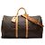 Borsa da viaggio marrone Louis Vuitton Monogram Keepall Bandouliere 55
