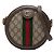 Gucci Mini GG Supreme Web Ophidia runde Umhängetasche beige