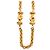 Collana lunga a maglie station placcata oro Gold Chanel CC D'oro - vista 4