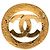 Broche redonda calada Chanel CC chapada en oro Dorado - vista 2