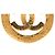 Broche redonda calada Chanel CC chapada en oro Dorado - vista 3