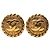 Orecchini a clip Chanel CC Gold Plated Sunburst Round D'oro