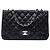 Borsa a tracolla Chanel Jumbo Classic in agnello traforato nero