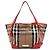 Tote Burberry Small House Check Canvas Bridle Canterbury marrone