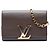 Bolsa de ombro Louis Vuitton Louise Chain MM em couro cinza