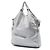Borsa Chanel Large Metallic Glazed Calfskin Perforated Rodeo Drive argento - vista 2