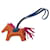 Pingente de bolsa Hermès Milo Lambskin laranja Grigri Rodeo Bag Charm PM Chaveiro Marrom  - vista 1