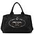 Tote Borsa satchel in tela Canapa Prada nera con logo Nero