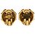Orecchini a clip Chanel CC placcati oro con strass rotondi D'oro - vista 2
