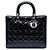 Borsa Dior Large Patent Cannage Lady Dior nera Nero