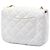 Borsa a tracolla Chanel Mini Square Classic Lambskin Enamel Coco Hearts Single Flap bianca Bianco - vista 2