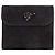 Black Prada Suede Folding Wallet
