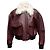Kurze Lederjacke in Burgundy & White Khaite Größe US 6 Rot - Ansicht 2