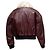 Kurze Lederjacke in Burgundy & White Khaite Größe US 6 Rot - Ansicht 4