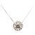 Collana con pendente Chanel CC in ottone con strass e trifoglio argento