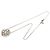 Collana con pendente Chanel CC in ottone con strass e trifoglio argento - vista 5
