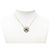 Collana con pendente Chanel CC in ottone con strass e trifoglio argento - vista 6