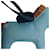 Pingente de bolsa Blue Hermès Milo Lambskin Grigri Rodeo MM Chaveiro Azul  - vista 4