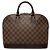 Borsa Louis Vuitton Alma PM in Damier Ebene marrone