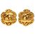 Orecchini a clip Chanel CC fiore placcati oro D'oro