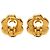Orecchini a clip Chanel CC fiore placcati oro D'oro - vista 2