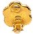 Orecchini a clip Chanel CC fiore placcati oro D'oro - vista 3