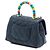 Chanel Extra Mini gesteppte Lammhaut Tasche Blau Rainbow Coco Top Handle Satchel - Ansicht 2