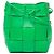 Cassette Borsa a secchiello Bottega Veneta Small Nappa Maxi Intrecciato Verde