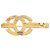 Broche Bar Chanel CC banhada a ouro com strass Dourado - vista 3