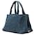 Tote Borsa Prada in denim blu Canapa con logo - vista 2