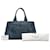 Tote Borsa Prada in denim blu Canapa con logo - vista 7