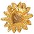 Spilla sole con testa di leone placcata oro Chanel CC D'oro - vista 2