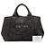 Tote Black Prada Denim Canapa Logo Satchel - view 7