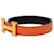 Hermès Constance H Reversibler Gürtel aus Box Calf Orange  - Ansicht 2