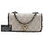 Chanel CC gesteppte Lammfell Tweedy Flap Schultertasche Grau - Ansicht 7
