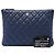 Clutch O Case en Caviar Acolchado Azul Chanel Tamaño Medium - vista 7