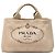 Borsa Tote e Borsa Satchel Prada Small Canvas Canapa Logo beige