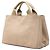 Borsa Tote e Borsa Satchel Prada Small Canvas Canapa Logo beige - vista 2