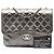Borsa a tracolla Chanel Medium Metallic Crackled Calfskin Clams Pocket Flap Grigia Grigio - vista 7