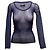 Langarm-Mesh-Oberteil Jean Paul Gaultier Soleil Navy Größe US S