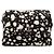 Borsa a tracolla Chanel CC Tweed nera con schizzi di vernice Nero