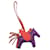 Chaveiro Hermès Milo em pele de cordeiro e Swift Grigri Rodeo Pegase Bag Charm PM Roxo  - vista 2