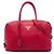 Borsa Bauletto Satchel in Vitello Daino rosso Prada
