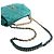 Borsa a patta 19 in agnello verde Chanel Large - vista 14