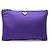 Clutch imbottita con zip Tessuto di Prada viola Porpora
