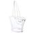 Borsa Tote Shopper Prada in PVC Canapa bianco con logo - vista 2