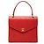 Borsa a mano Chanel CC Quilted Caviar con manico superiore e chiusura Turnlock rossa Rosso