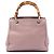 Borsa a tracolla Gucci Small Calfskin Bamboo Shopper rosa