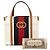 Borsa Tote Gucci Mini Canvas Interlocking G Web beige - vista 7