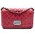 Le Boy Bolsa de ombro Chanel Soft Boy Flap em couro de bezerro glacê acolchoado vermelho
